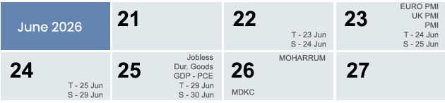 Weekly Calendar 2026